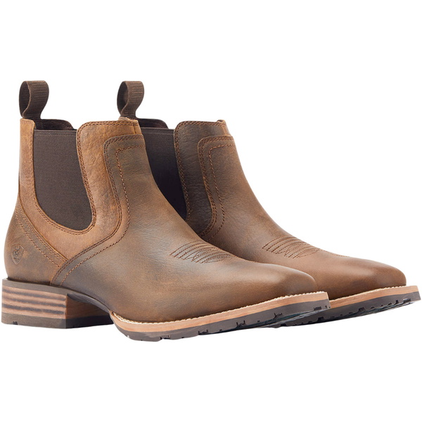 2025 Ariat Mens Hybrid Low Boy Wide Square Toe Chelsea Boot 10044555 - Old Earth
